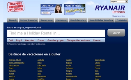 Vacaciones de lujo a precios de saldo con Ryanair Lettings