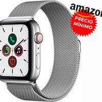 Estilo y resistencia a precio mínimo: Amazon te deja el Apple Watch Series 5 GPS+LTE de acero con correa Milanese Loop por 609 euros