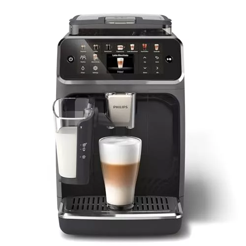 PHILIPS 5500 Cafetera Superautomática LatteGo, 20 bebidas, Gris