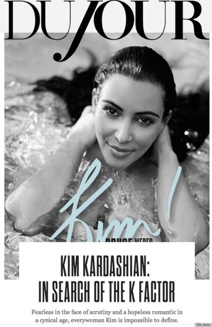 Kim Kardashian lleva los kilos de lujo en la portada de DuJour