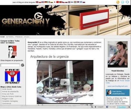 La bloguera cubana Yoani Sánchez, héroe mundial de la libertad de prensa
