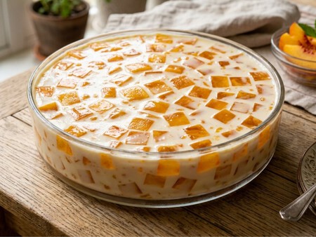 Cómo hacer gelatina de mosaico de durazno con solo 3 ingredientes: queda cremosa y llena de sabor
