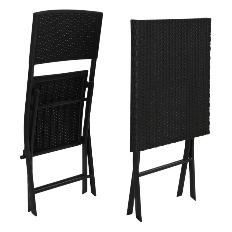 Mesa set 3 ratan sintéticoacero