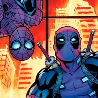 Cuando Spider-Man rompió la cuarta pared después de que Deadpool le explicase con quién habla cuando gira la cabeza y dice cosas sin sentido 