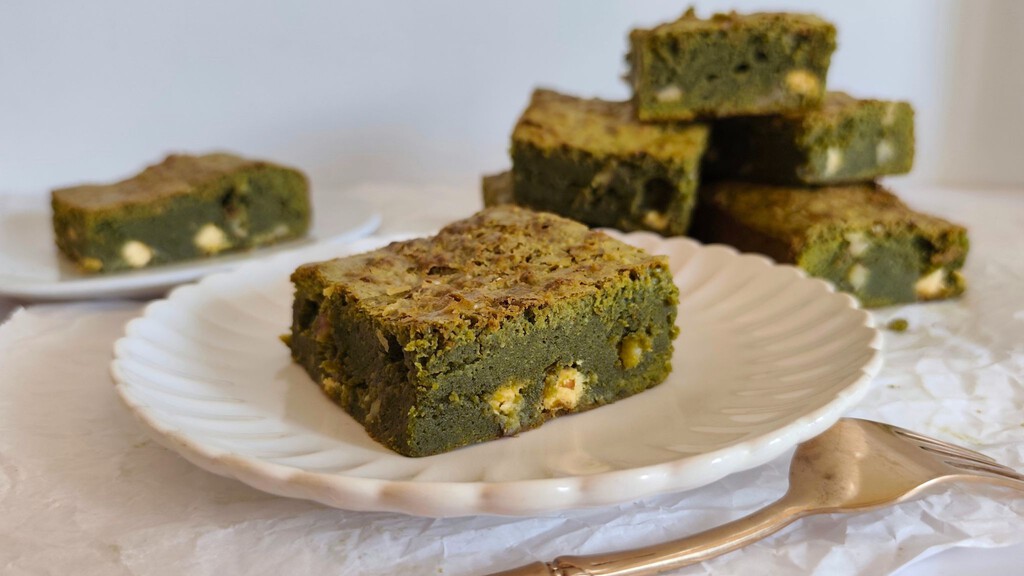 Brownie de matcha, la versión japonesa del postre de chocolate más conocido