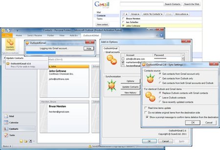 Outlook4Gmail, sencilla extensión para compartir contactos entre Outlook y Gmail