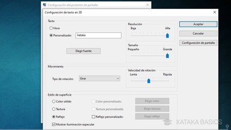 Config Salvapantallas