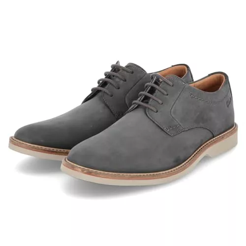 Clarks Atticus LT Lace, Hombre, Dark Grey Nubuck, 41 EU