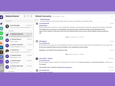 Telefuel es un cliente de Telegram para power users, con carpetas, áreas de trabajo, filtros, atajos de teclado y más