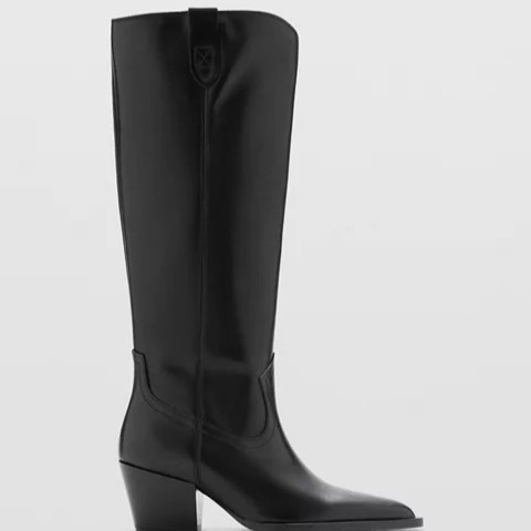 Bota piel tacón bloque
