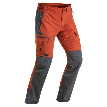 Pantalon De Montaa Y Trekking Resistente Hombre Mt500 Naranja 1