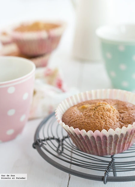 Magdalenas con trocitos de manzana, receta desayunar o merendar con estilo
