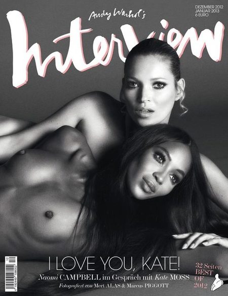 Naomi Campbell y Kate Moss vienen calentando cosa mala al personal en Interview