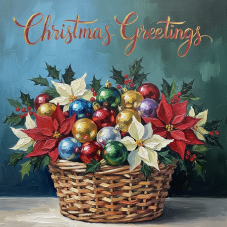 Christmas Greeting Basket 17604371212ji