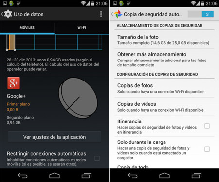 Ojo Mountain View, Google Plus quema mi tarifa de datos