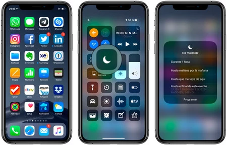 iOSコントロールセンターからの「おやすみモード」