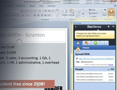 DocVerse permite la edición de documentos entre varios usuarios
