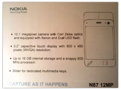 Nokia N87 12MP, ¿un sustituto para el Nokia N86 8MP?