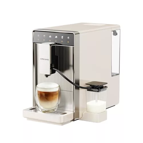 DREAME Ecceluxe Slim Cafetera Espresso Automática, Tamaño Compacto, Sabor de Barista, Autolimpieza Total, Pantalla Táctil con Cinco Variedades de Café