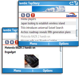 TopStory, lector de RSS para Windows Mobile