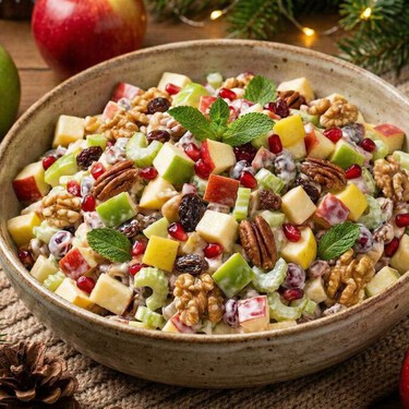 Dime qué tan dulce quieres tu ensalada de manzana navideña y te diré cuál usar