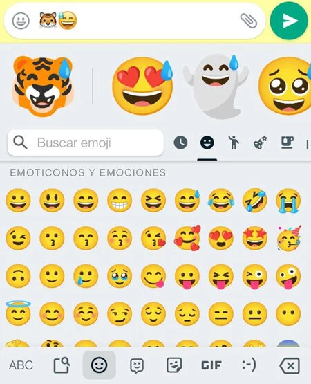 Gboard でトラの絵文字と別の絵文字を使用するだけです