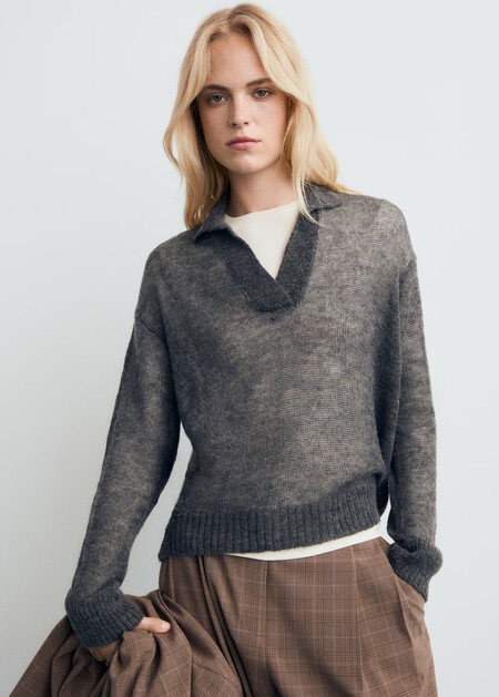 Jersey Polo Cuello Elegante Otoño Bonito Barato