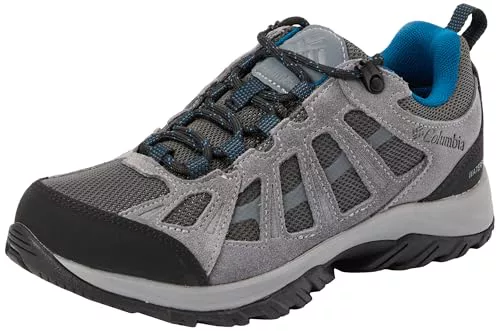 Columbia Redmond 3 WP, Zapatillas De Senderismo Y Trekking, Hombre, Gris (Shark/Phoenix Blue 2024), 43 EU