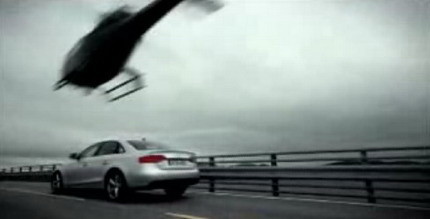 Video promocional del nuevo Audi A4 perseguido por un helicóptero