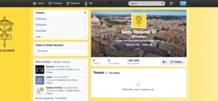 La cuenta del Papa @pontifex borra todo su contenido a la espera del nuevo nombramiento