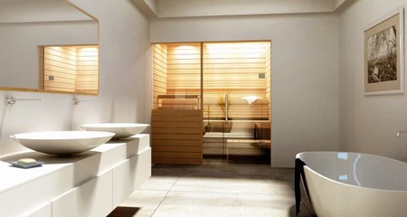 Saunas finlandesas que se integran en el baño y se montan en una mañana