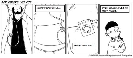 Cómic en AppleGeeks: Nuevo iPod Shuffle