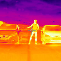 Una imagen térmica vale más que mil argumentos: esto es lo que diferencia a un coche eléctrico de uno de gasolina 