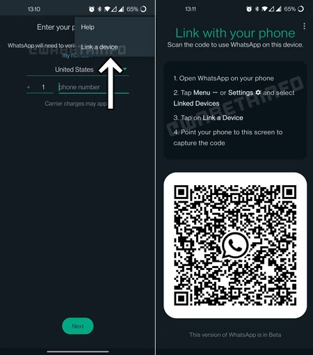 Whatsapp コンパニオン モード