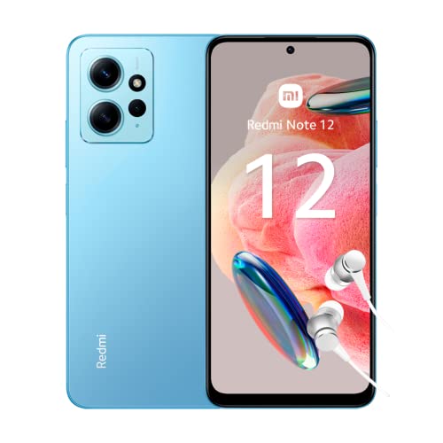 Redmi Note 12 4G - Smartphone de 4+64GB, Pantalla de 6,67" AMOLED FHD+ 120 Hz, Qualcomm Snapdragon 685, Triple cámara de 50MP, carga turbo de 33W, 5000 mAh, azul (Versión ES + 3 años de garantía)