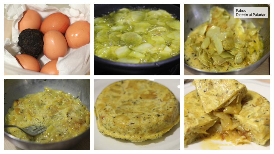 Tortilla de patatas y trufa, sabor intenso en una receta ideal para la cena