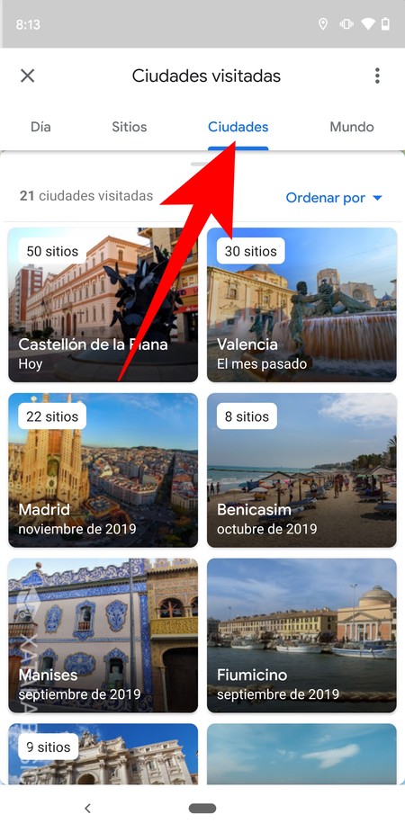 Historial Ciudades