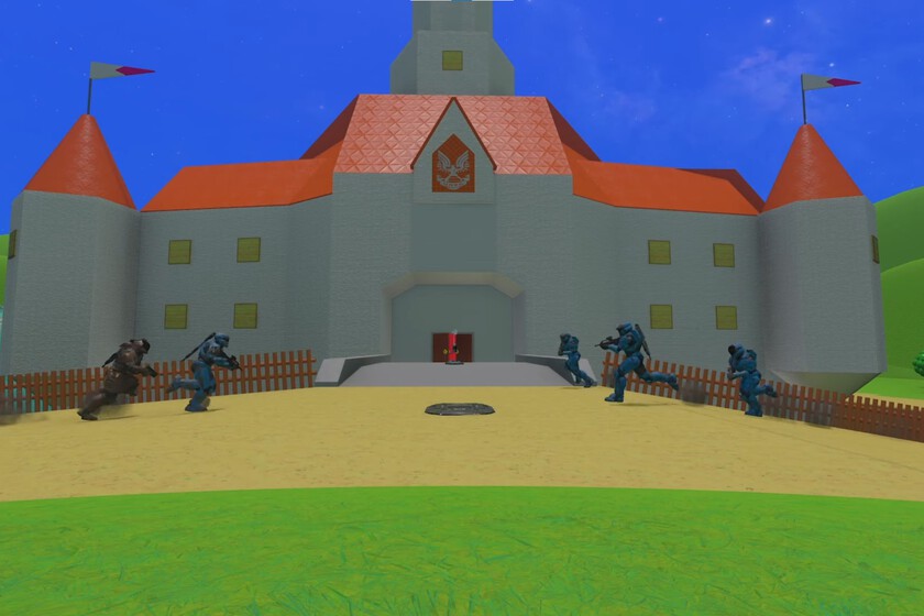 ¿El Jefe Maestro contra Mario? Así se ve el Castillo de Peach de Mario