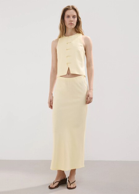 conjunto monocolor de lino