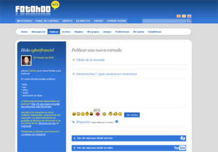 Fotohoo, nuevo servicio camino entre los fotologs y tumblelogs