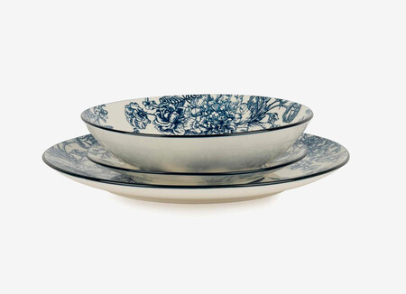 Vajillas De Porcelana De 18pzas Azul Give