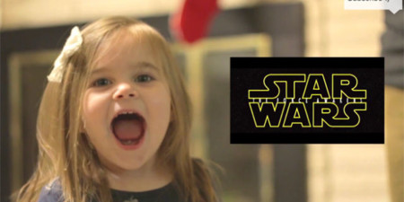 La felicidad de una niña de tres años viendo el trailer de Star Wars