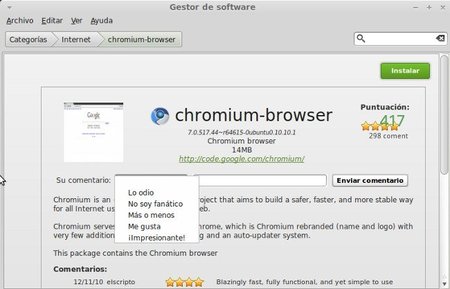 Gestor de software Linux Mint