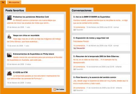 Página personal de usuario