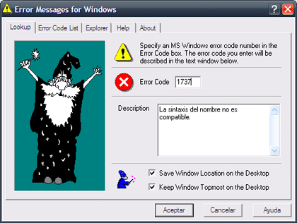 Error Messages for Windows, se acabó no entender los errores del sistema