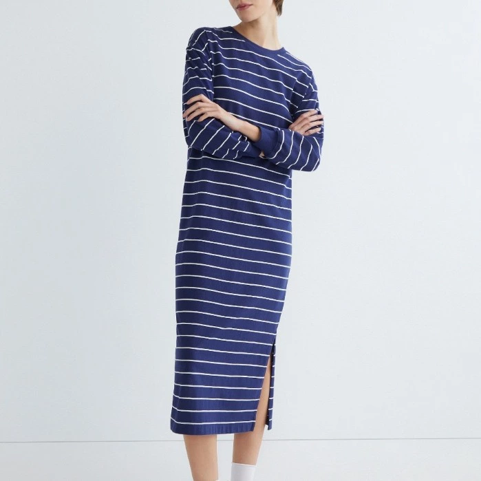 Unit Vestido de mujer punto rayas marineras