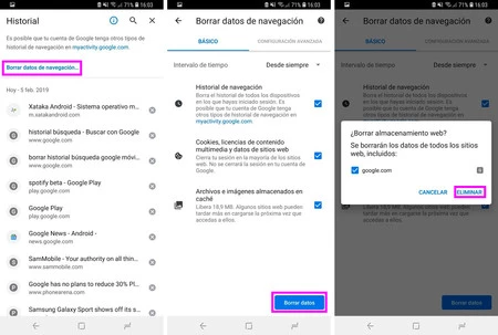 suelo Tamano relativo volatilidad Cómo borrar el historial de búsqueda de Google desde un móvil Android