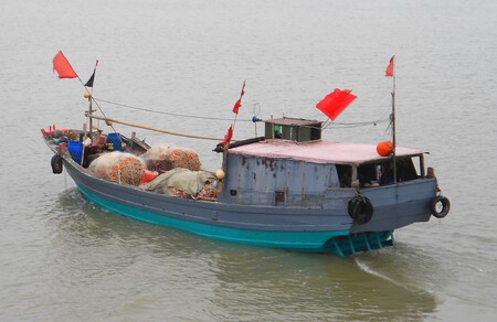 Fishing Boat In Haikou Back 01