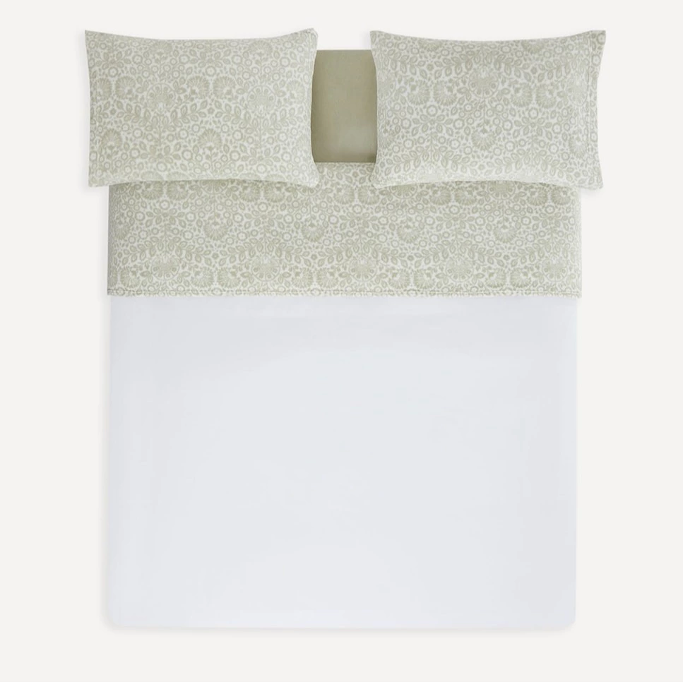 Juego de sábanas con bajera coralina Nisha El Corte Inglés