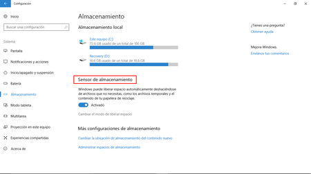Sensor de Almacenamiento